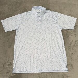 Collars & Co Dress Collar Polo Shirt Mens Medium Blue Featherweight Tequila NWOT